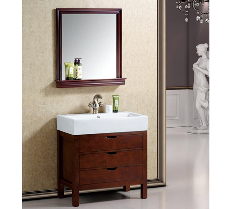 Solid Wood Bathroom Cabinet