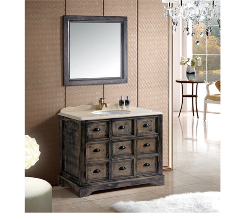 Solid Wood Bathroom Cabinet