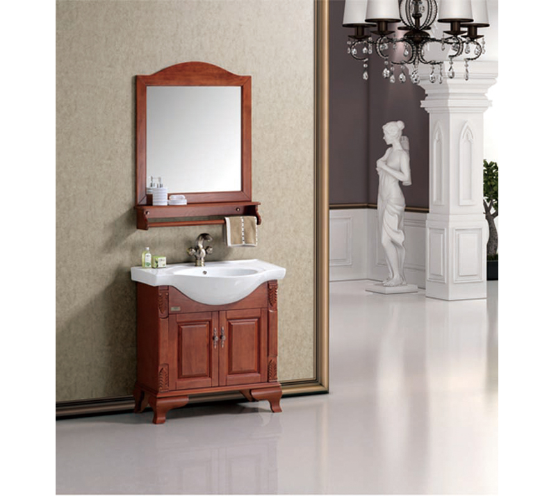 Solid Wood Bathroom Cabinet