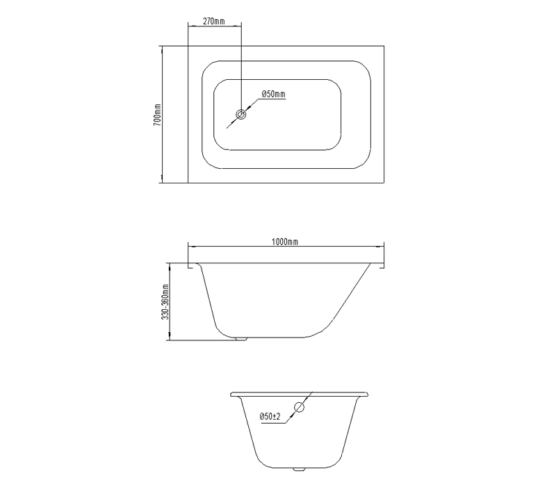 steel bathtub YX-1000