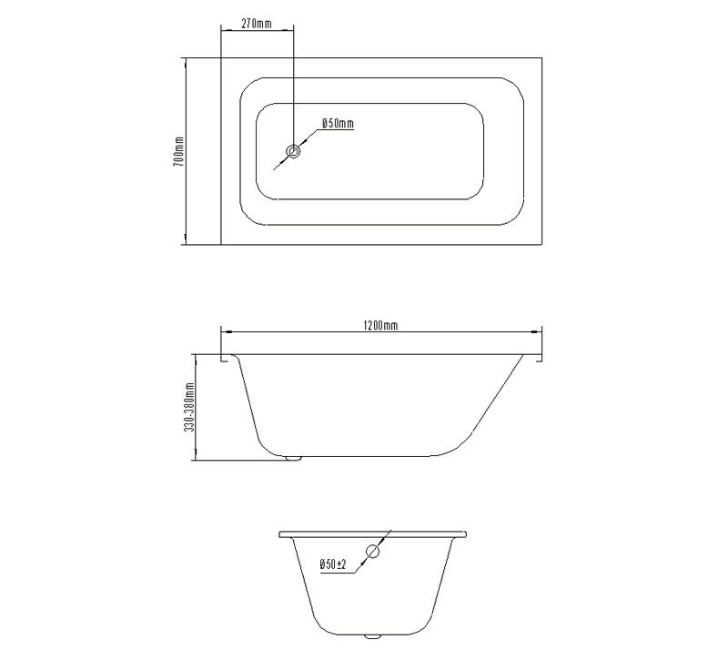 steel bathtub YX-1200