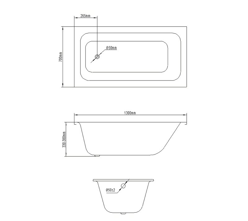 steel bathtub YX-1300