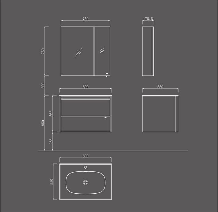 Bathroom Vanity YX31053-800