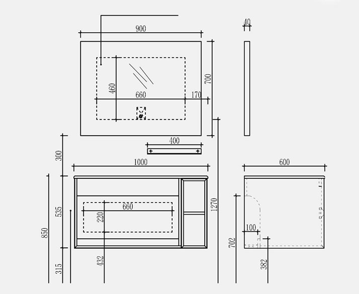 Bathroom Vanity YX7770-1000