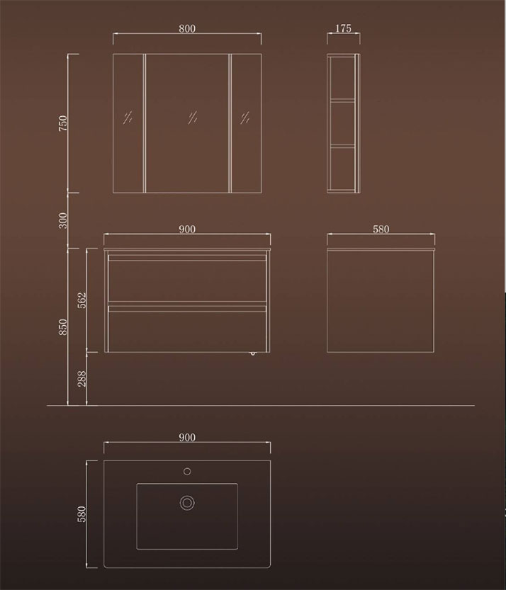 Bathroom Vanity YX30048-900