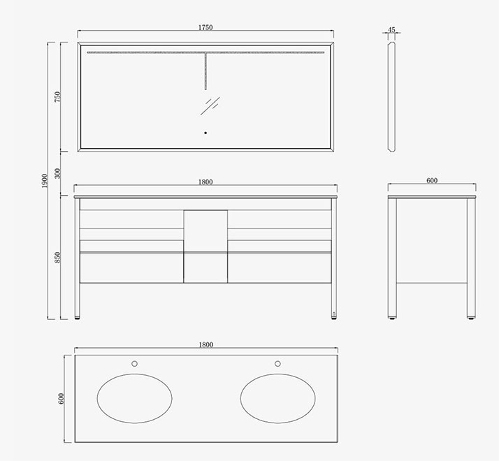 Bathroom Vanity YX7788-1800