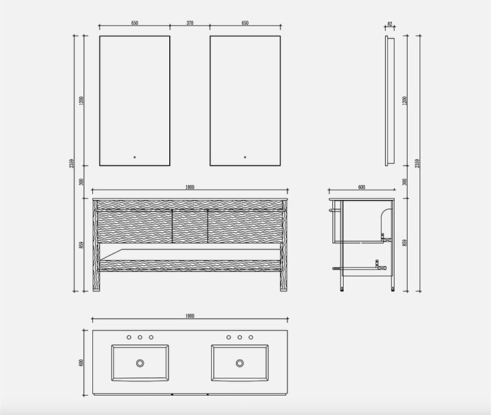 Bathroom Vanity YXF7567-1800A