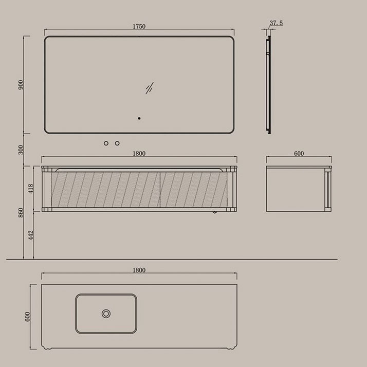 Bathroom Vanity YX CYG-1800