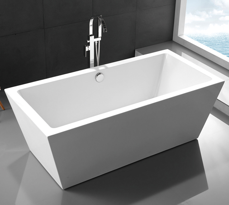 Contemporary Acrylic Free Standing Bathtub PMMA Material 1700 * 800 * 600mm YX-719K