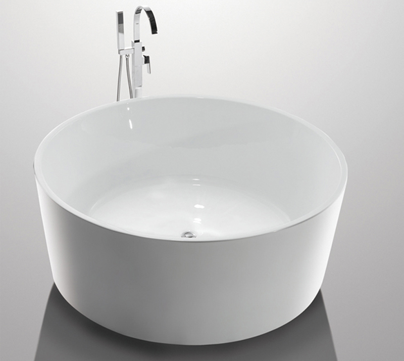 White High End Acrylic Freestanding Soaking Tubs For Small Spaces Round Shape YX-732