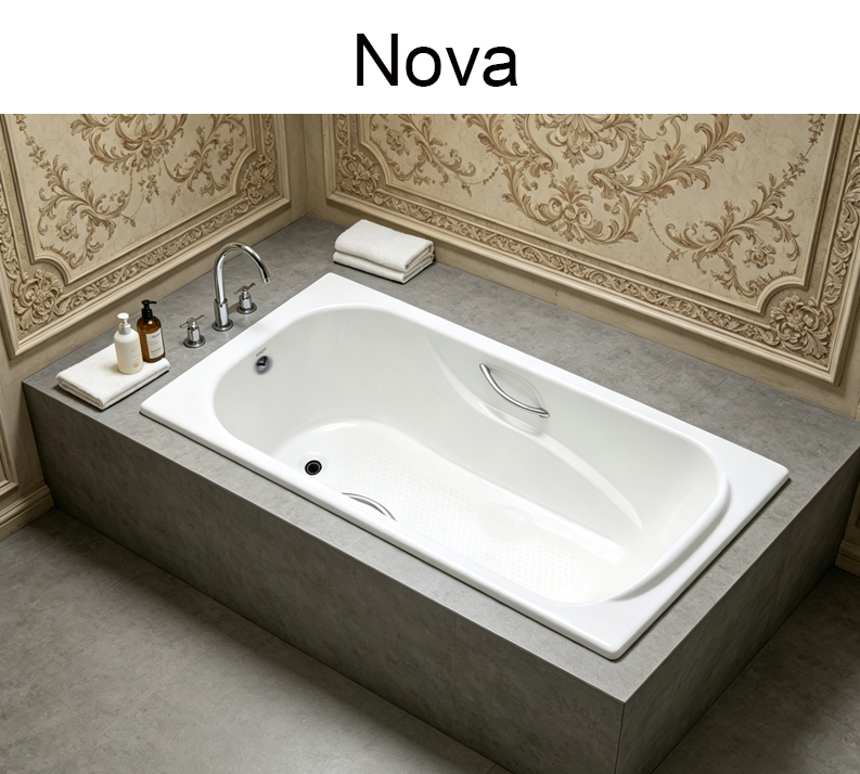 Casting pillow Drop In Cast Iron Bathtub ZYA-22