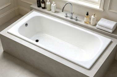  Drop in cast iron bathtub